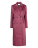 Glowrexs Womens Pink Plaid Wool Coat