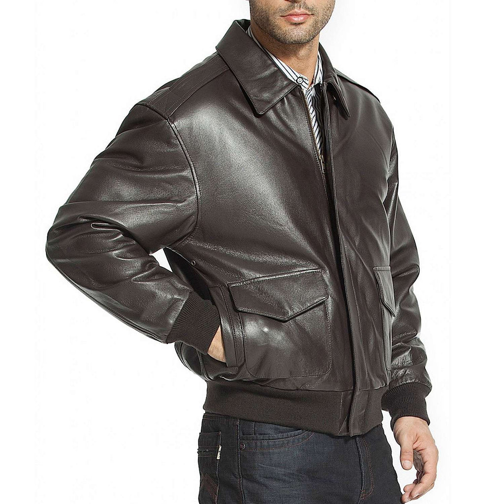 Men's Leathers A-2 Leather Flight Bomber Jacket