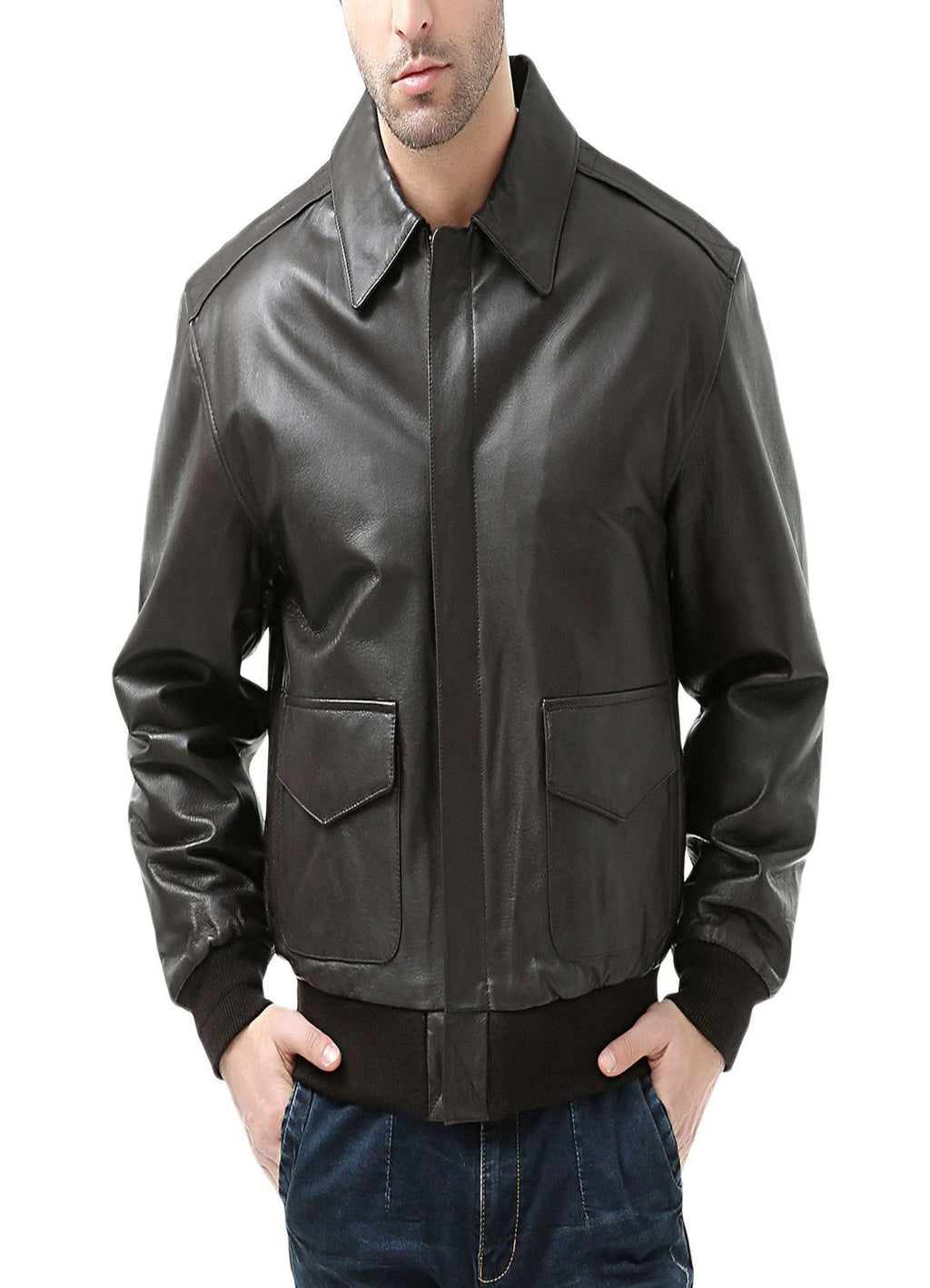 Men's Leathers A-2 Leather Flight Bomber Jacket