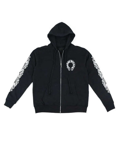 Glowrexs Chrome Hearts Zip Up Fleece Hoodie