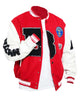 Glowrexs B Patch Letterman with Leather Look Sleeves