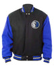 Glowrexs Dallas Mavericks NBA Letterman Blue and White Jacket
