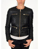 Glowrexs Women Slim Fit Black Quilted Biker Jacket