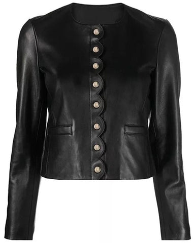 Glowrexs Womens Scallop Edge Jacket