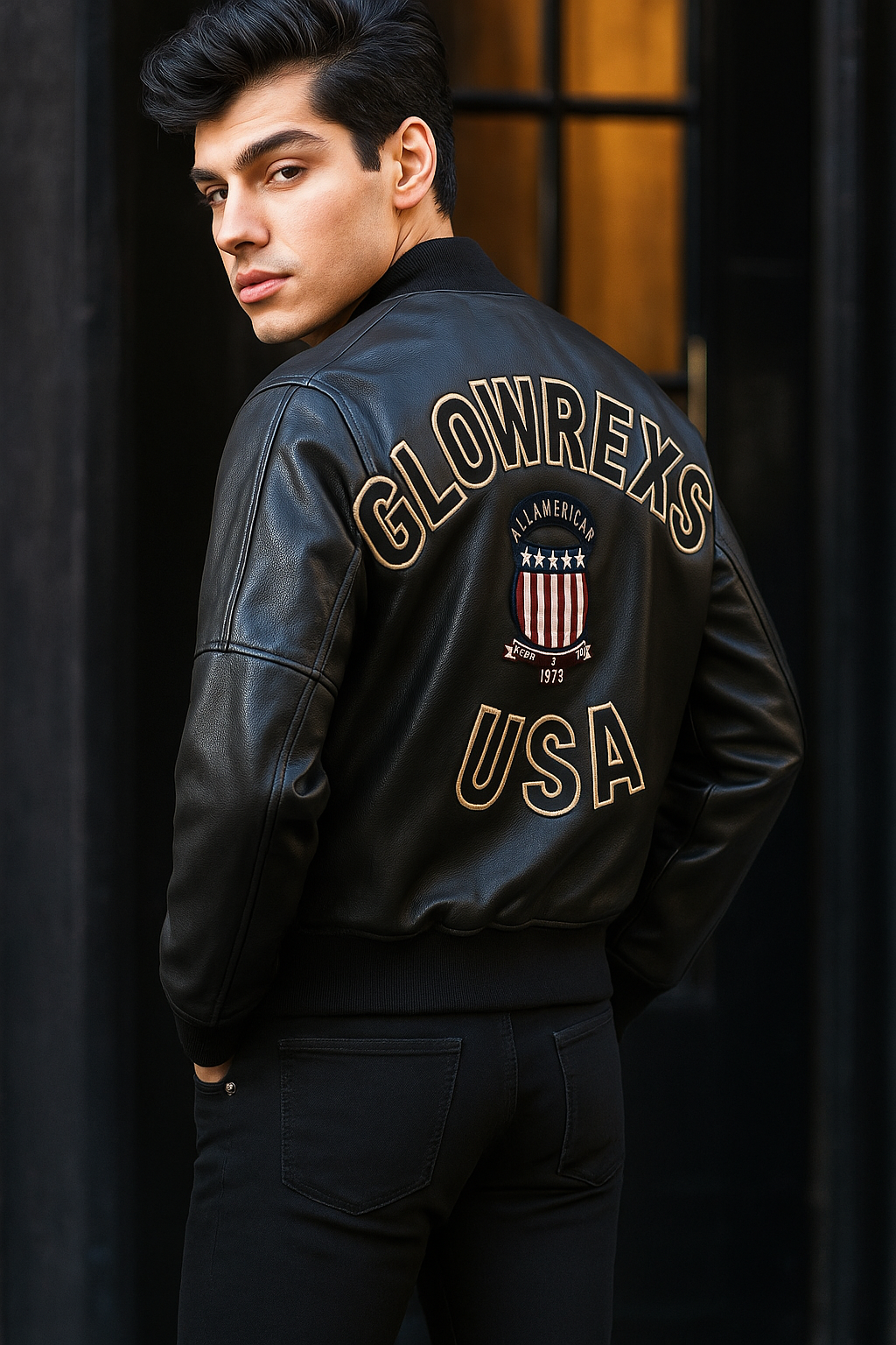 Glorexs Logo Bomber Varsity Jacket