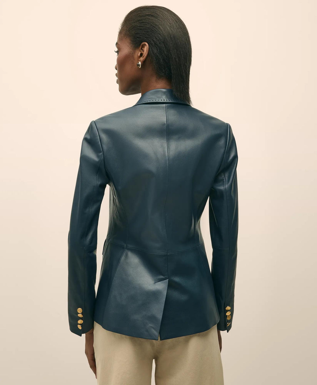 Glexo Leather Blazer For Womens