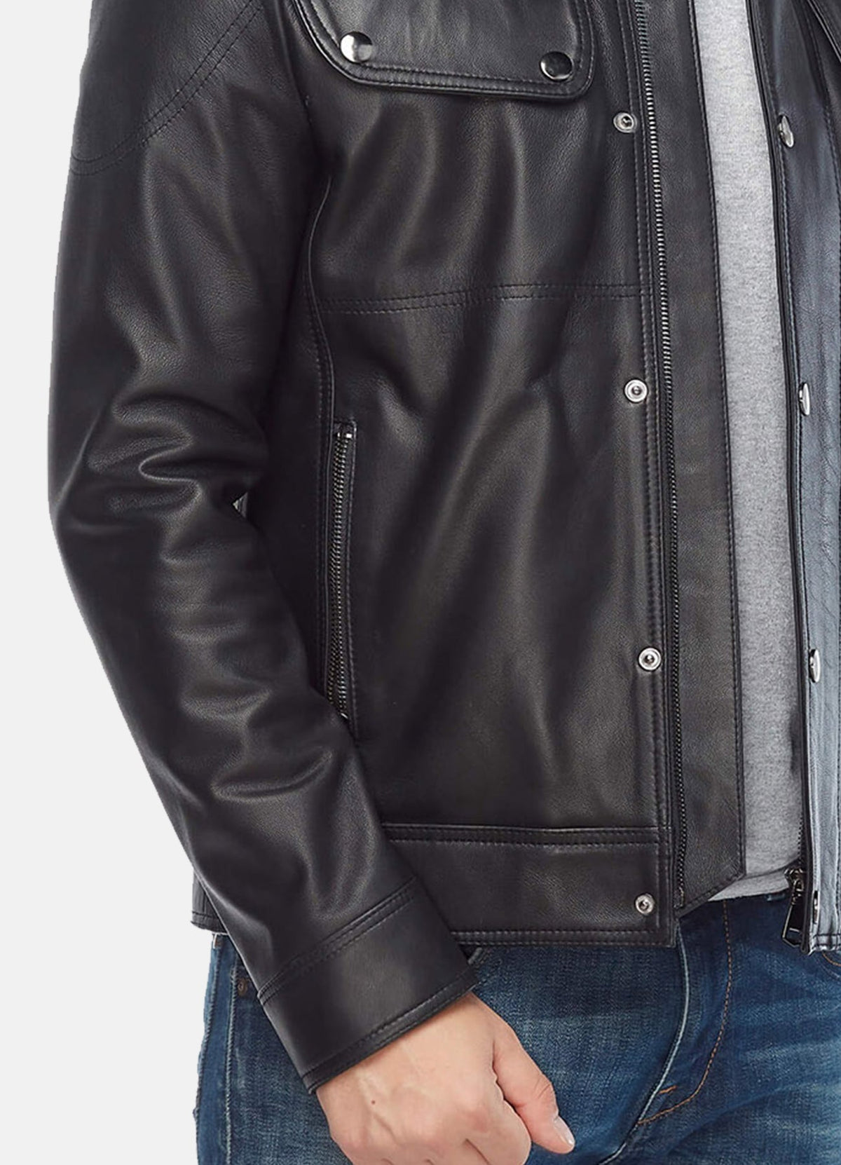 Mens Soft Black Leather Jacket