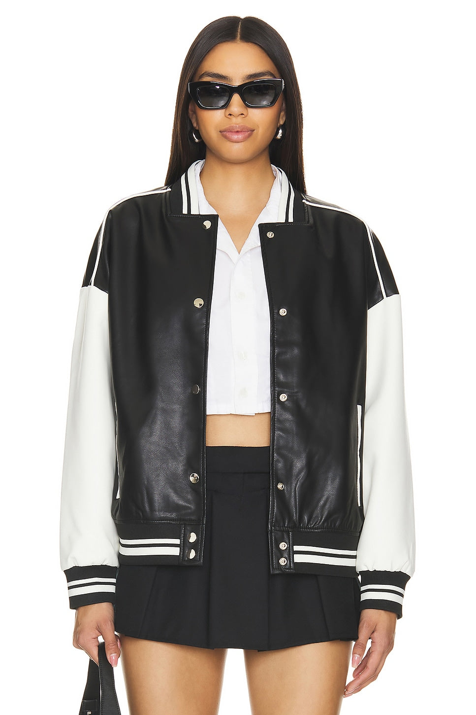 Parker Real Leather Letterman Varsity Jacket