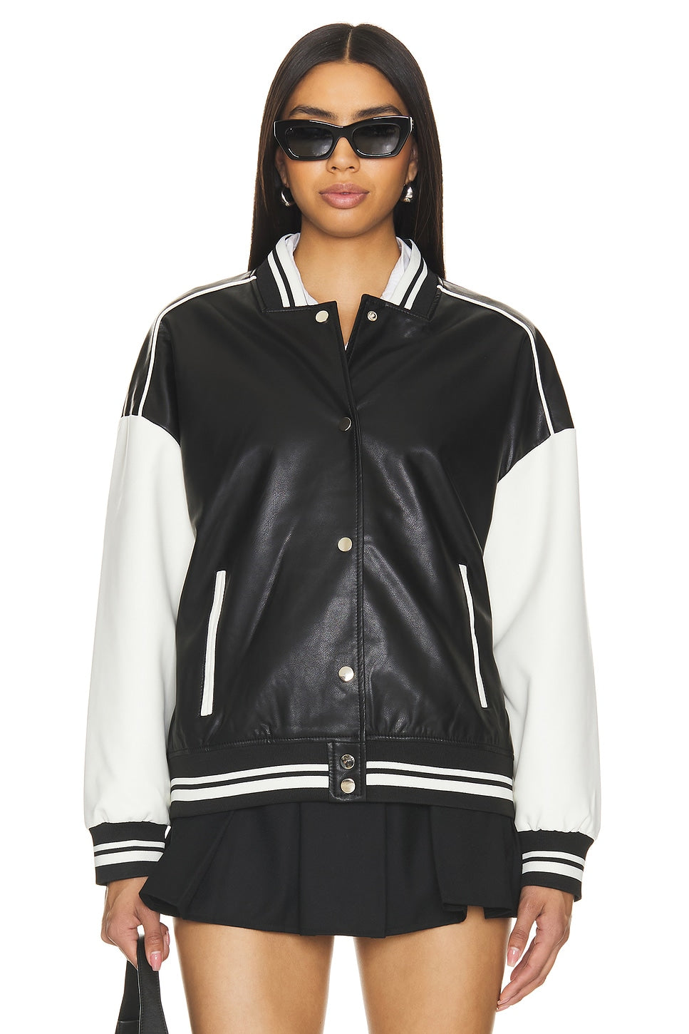 Parker Real Leather Letterman Varsity Jacket