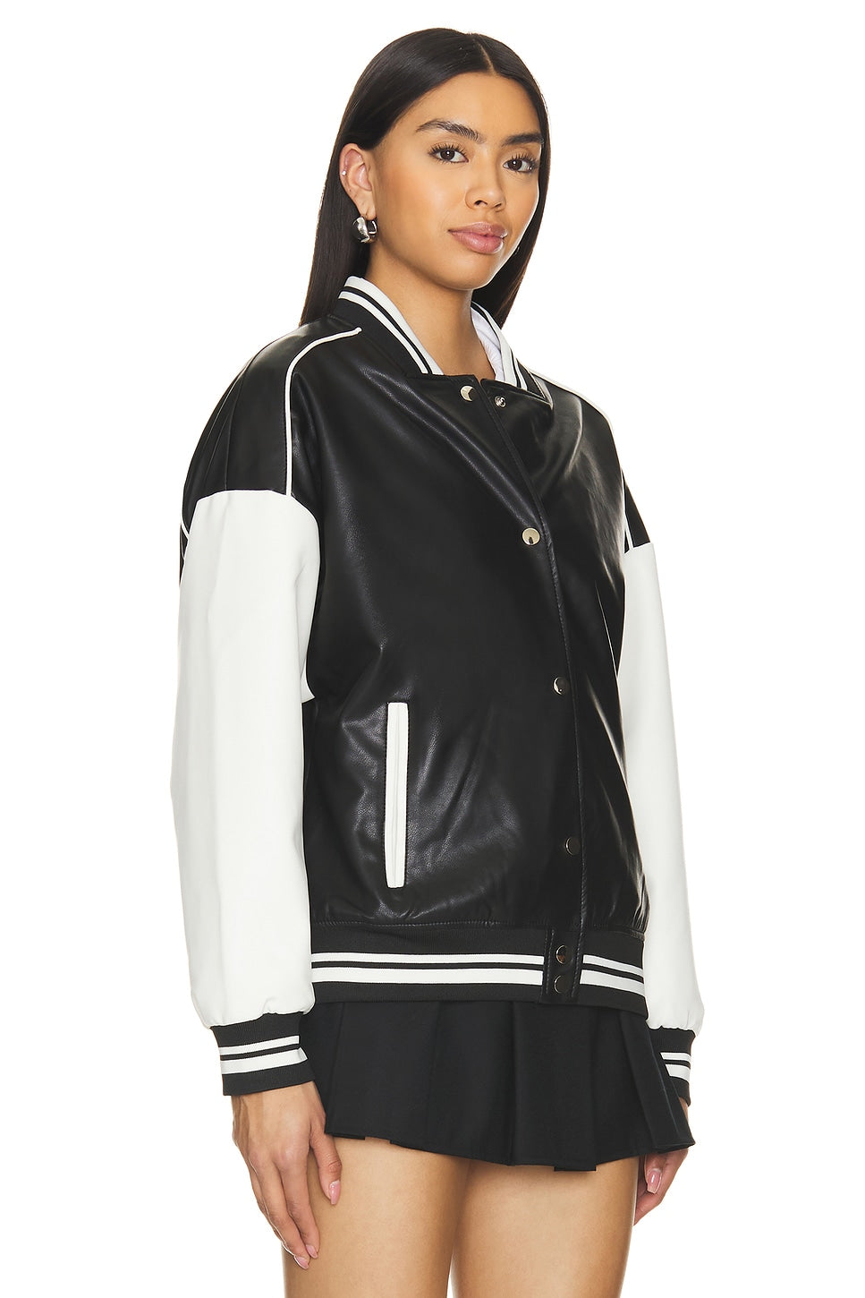 Parker Real Leather Letterman Varsity Jacket