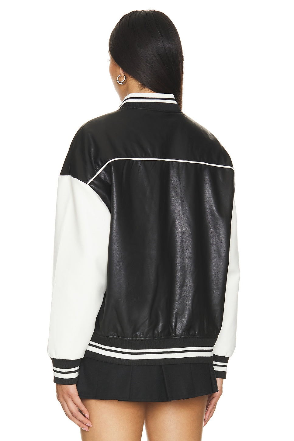 Parker Real Leather Letterman Varsity Jacket