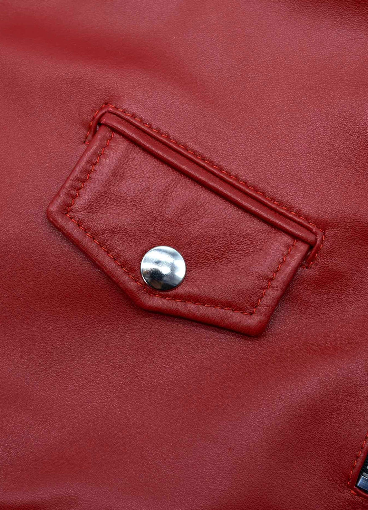 Mens Red Biker Leather Vest