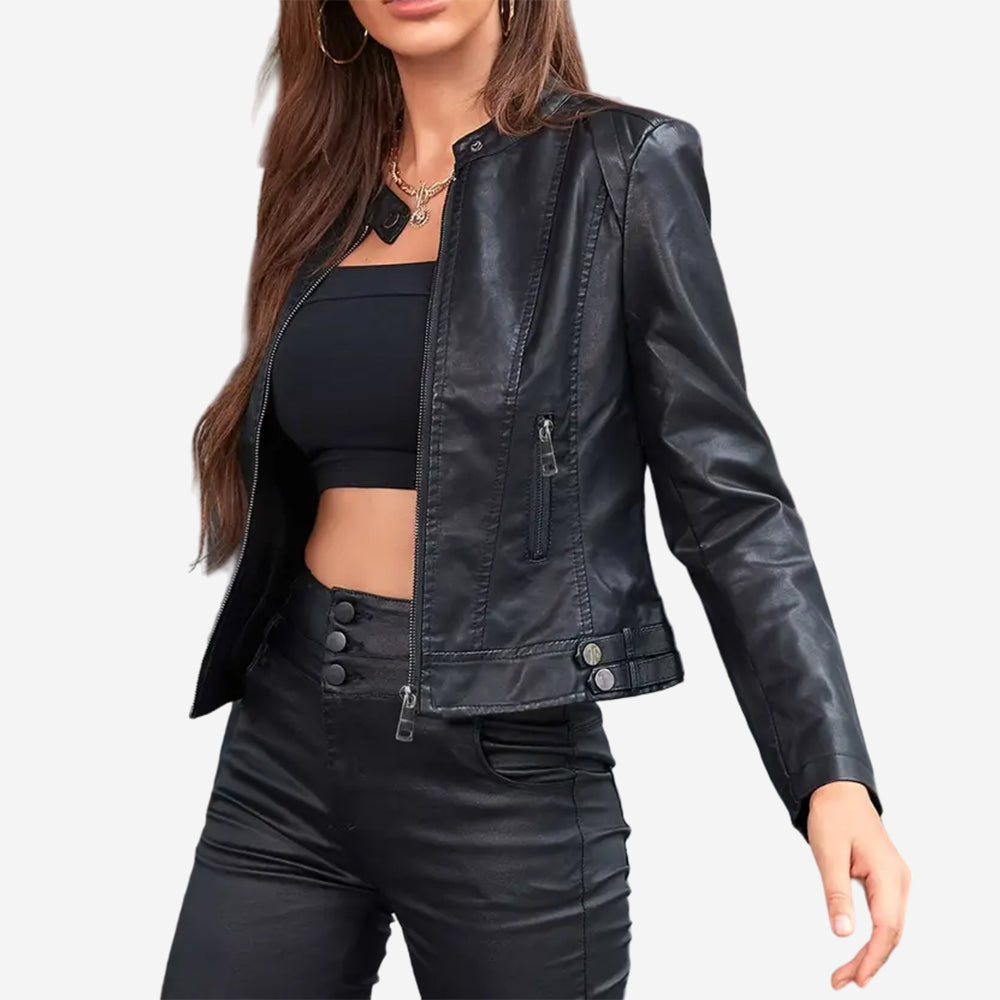 Womens Unique Black Leather Jacket