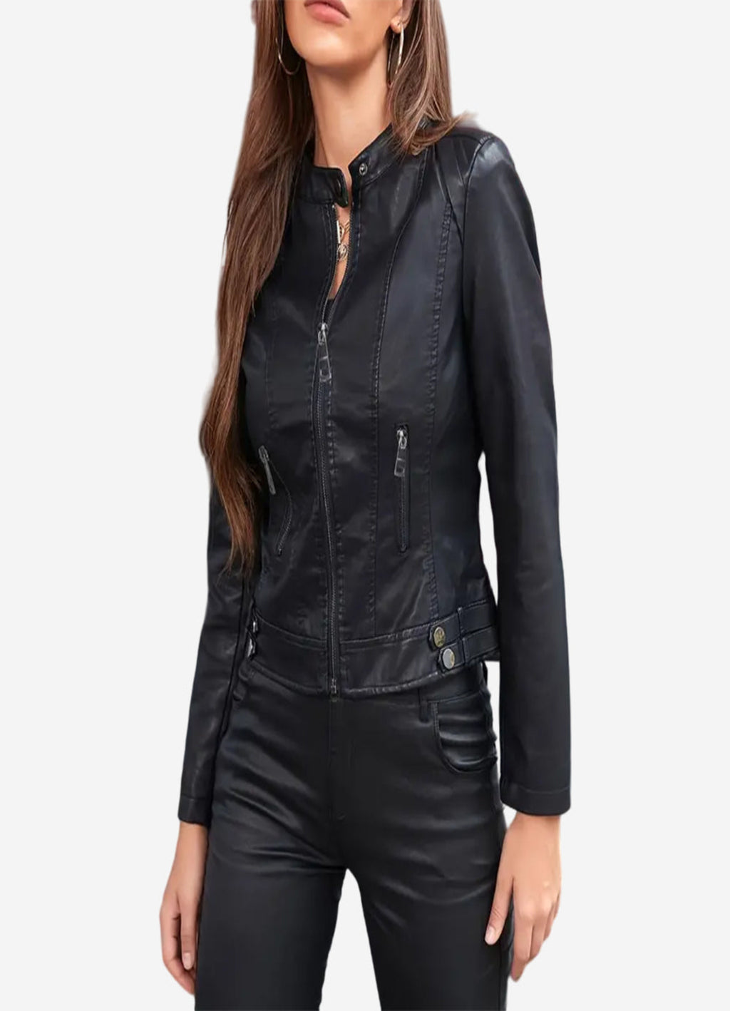 Womens Unique Black Leather Jacket