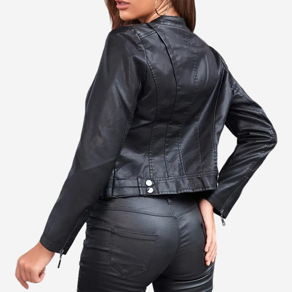 Womens Unique Black Leather Jacket