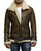 Glowrexs Men's Waxed Green Bomber Real Leather Jacket