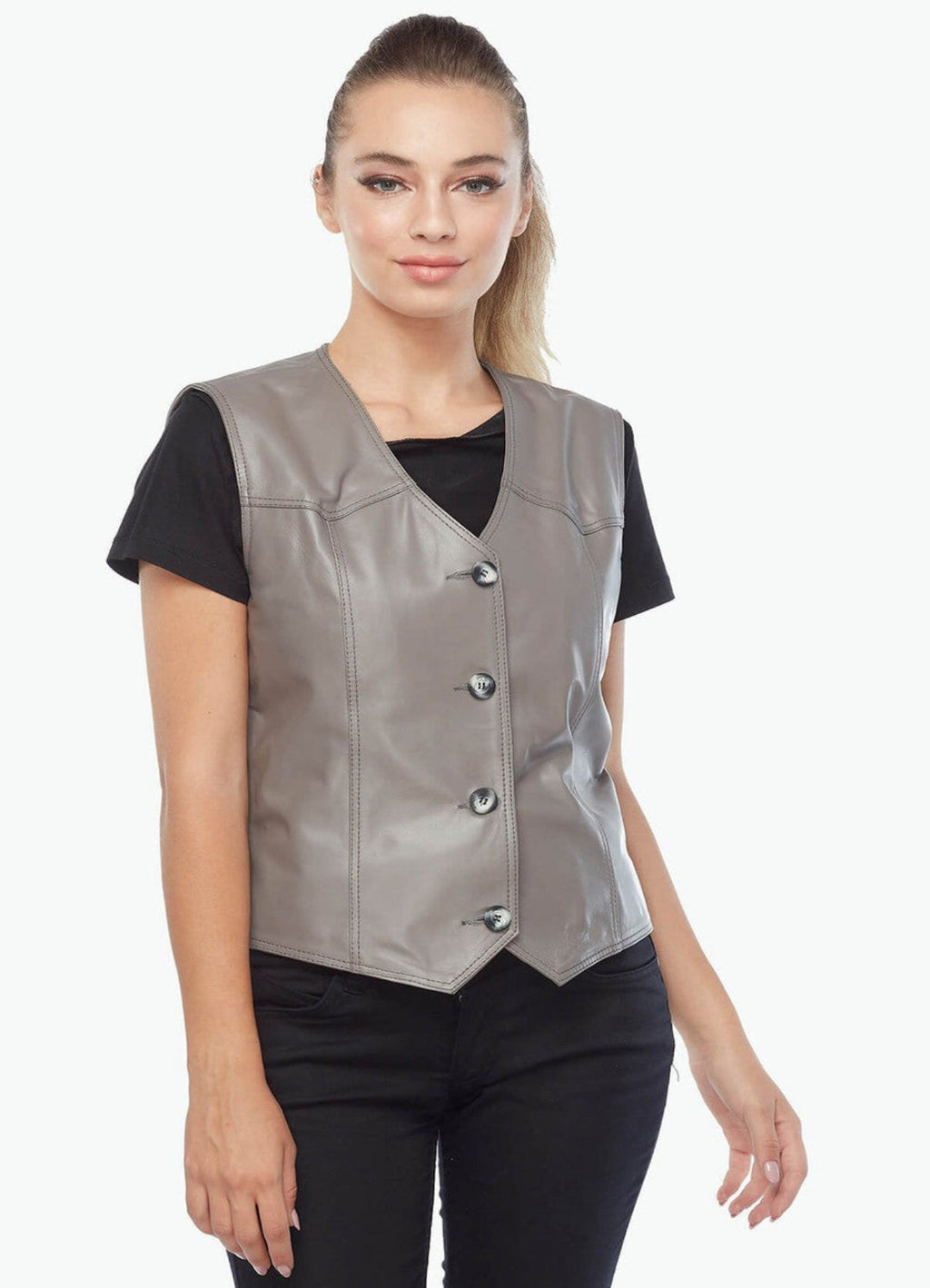 Women's Leather Vest
