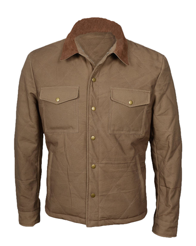 Glowrexs Yellowstone Western Style Waxed Cotton Quilted Jacket
