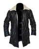 Glowrexs Bane Coat Black Genuine Real Leather Coat Batman Dark Knight Shearling
