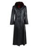 Glowrexs Women's Long Length Real Leather Trench Coat