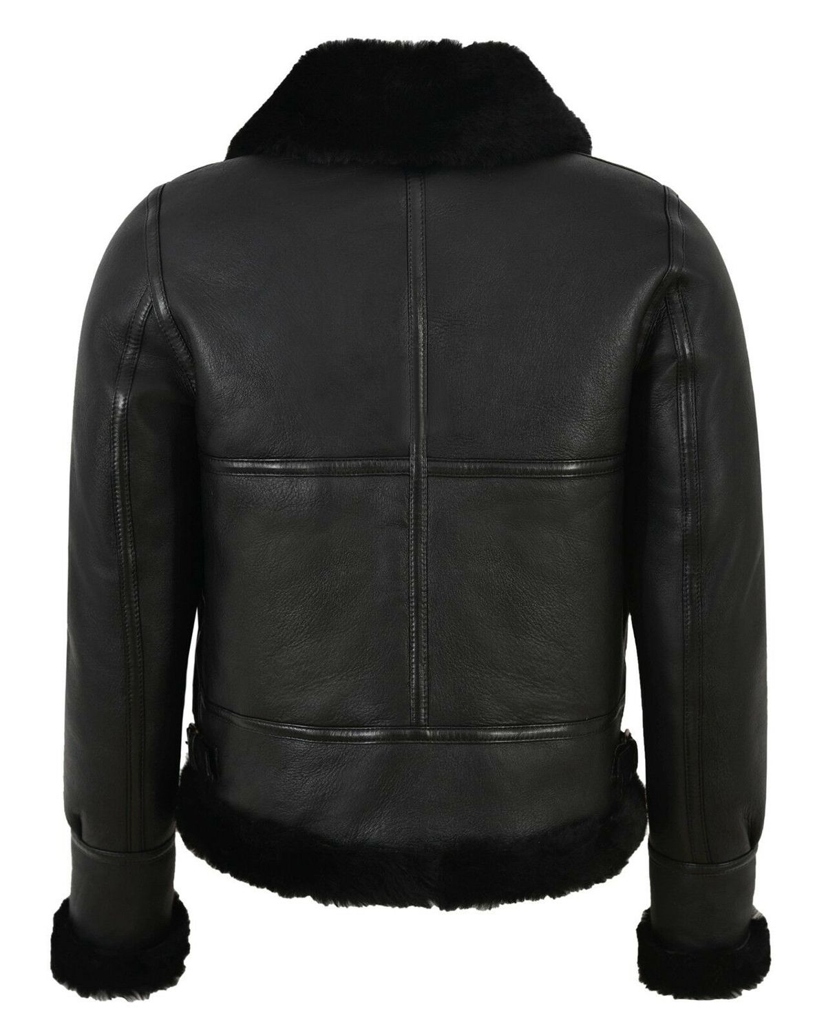 Glowrexs Women's RAF B3 Flying Bomber Aviator Style Leather Jacket