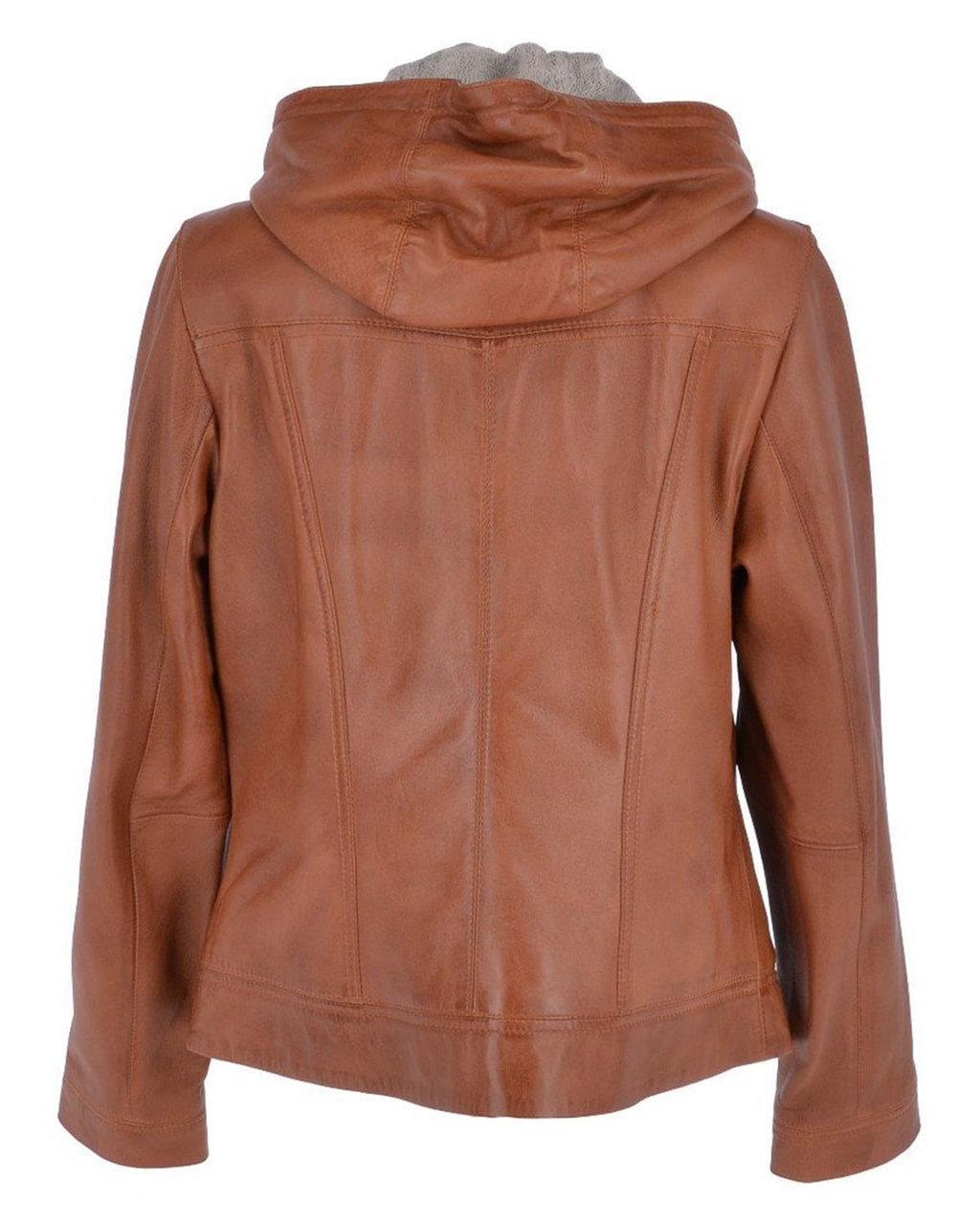 Glowrexs Women's Two-In-One Leather Hooded Jacket
