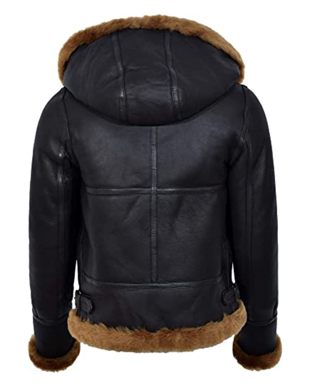 Glowrexs Women's Black Hooded B3 Flying Jacket