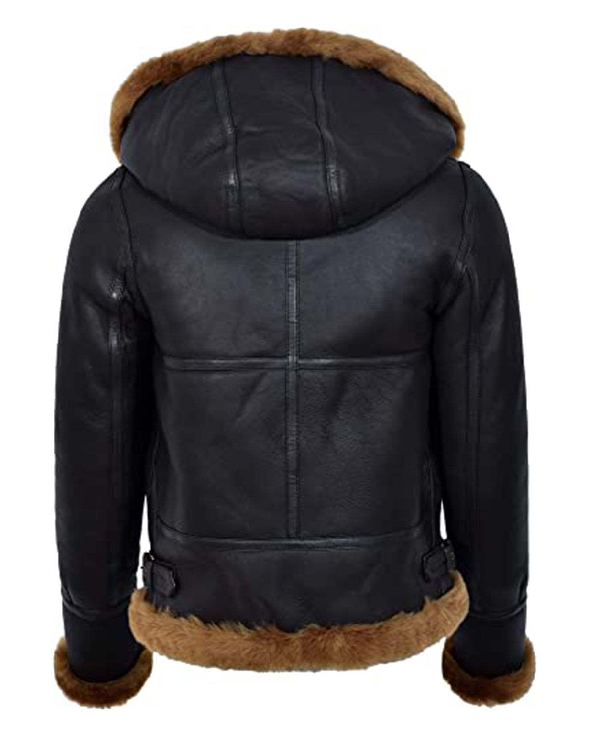 Glowrexs Women's Black Hooded B3 Flying Jacket