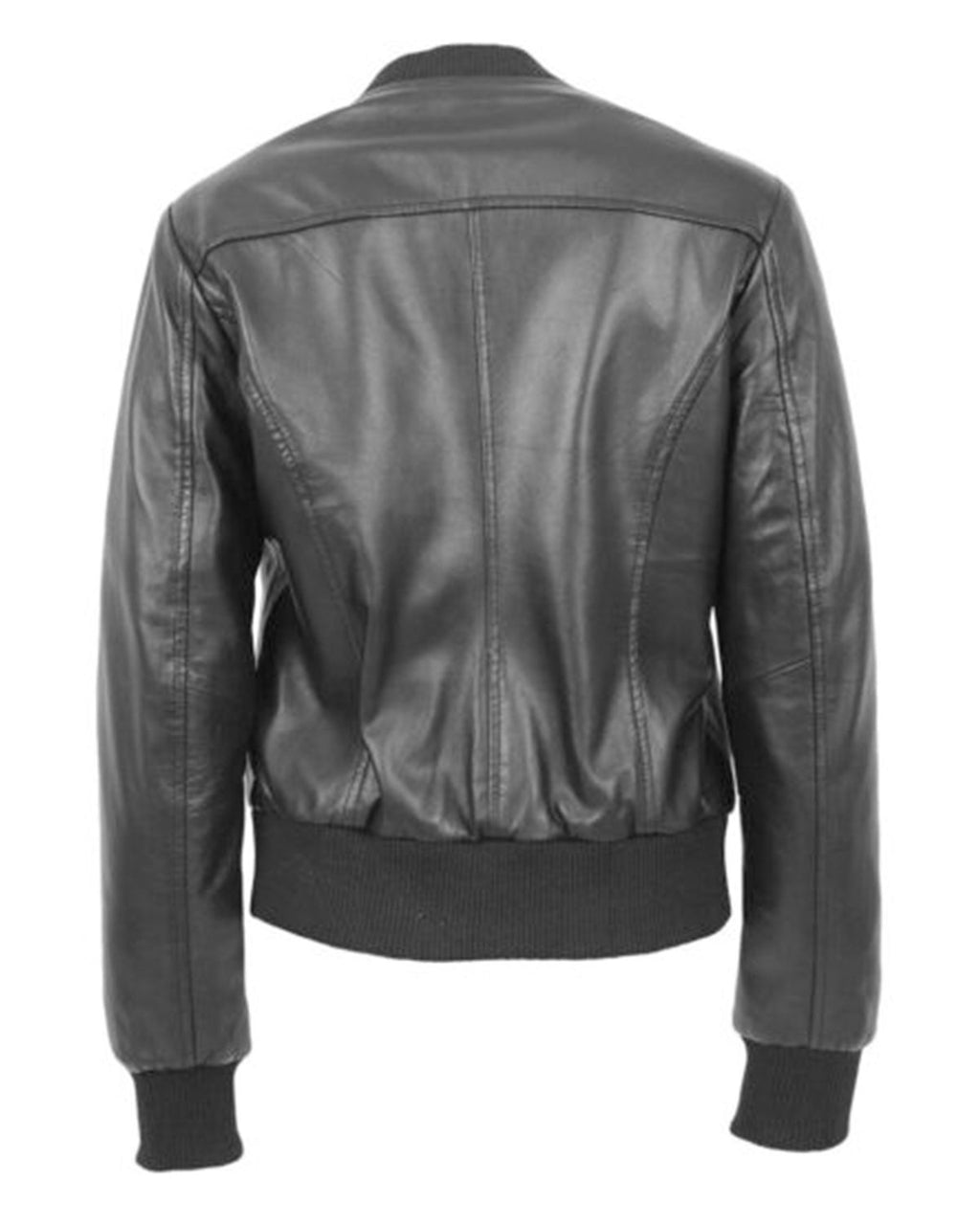 Glowrexs Women's Stylish Black Bomber Leather Jacket