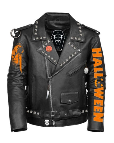 Glowrexs Halloween Black Leather Jacket