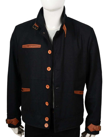 Glowrexs Denim Richards Yellowstone Wool With Leather Contrast Jacket