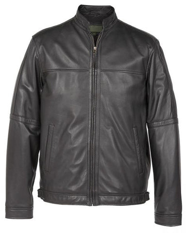 Glowrexs Mens Motorcycle Black Leather Jacket