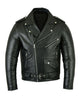 Glowrexs Men's Black Brando Biker Jacket