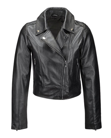 Glowrexs Womens Short Slim Fit Biker Jacket