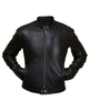 Glowrexs Men's Black Bike Hunt Real Sheepskin Leather Jacket