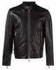 Glowrexs Mens Black Leather Racer Jacket