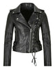 Glowrexs Stylish Side Laced Women's Slim Fit Biker Jacket
