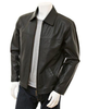 Glowrexs Men's Harrington Style Real Sheepskin Leather Jacket
