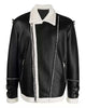 Glowrexs Faux Shearling Moto Jacket Black