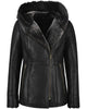 Glowrexs Women's Hooded Fur Shearling Long Jacket