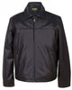 Glowrexs Mens Racer Biker Black Leather Jacket