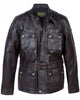 Glowrexs Mens Black Leather Coat