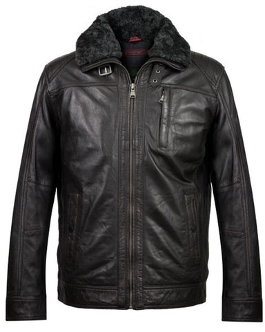 Glowrexs Black Fur Jacket For Mens
