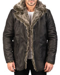 Glowrexs Men's Furlong Black Leather Coat