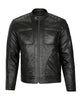 Glowrexs Men's Black Classic Biker Real Leather Jacket