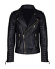Glowrexs Men's Quilted Black Biker Jacket