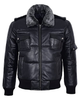 Glowrexs Men's Puffer Black Fur Collar Bomber Jacket