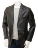 Glowrexs Men's Simple Leather Blazer