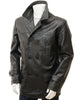 Glowrexs Men's Real Sheepskin Leather Classic Style Peacoat