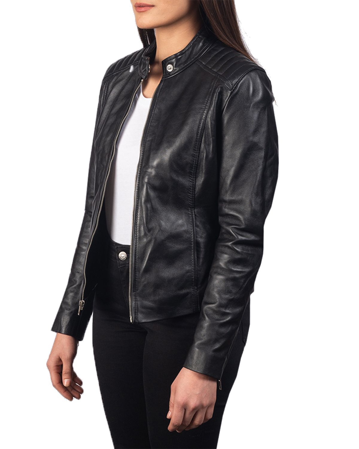 Glowrexs Women's Slim Fit Biker Jacket